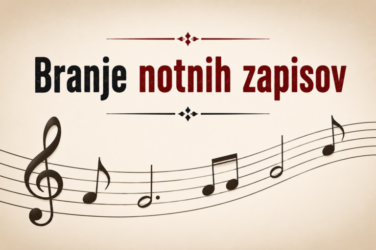 Branje notnih zapisov